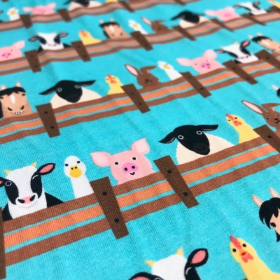 Jersey | Rainer | Bauernhoftiere türkis